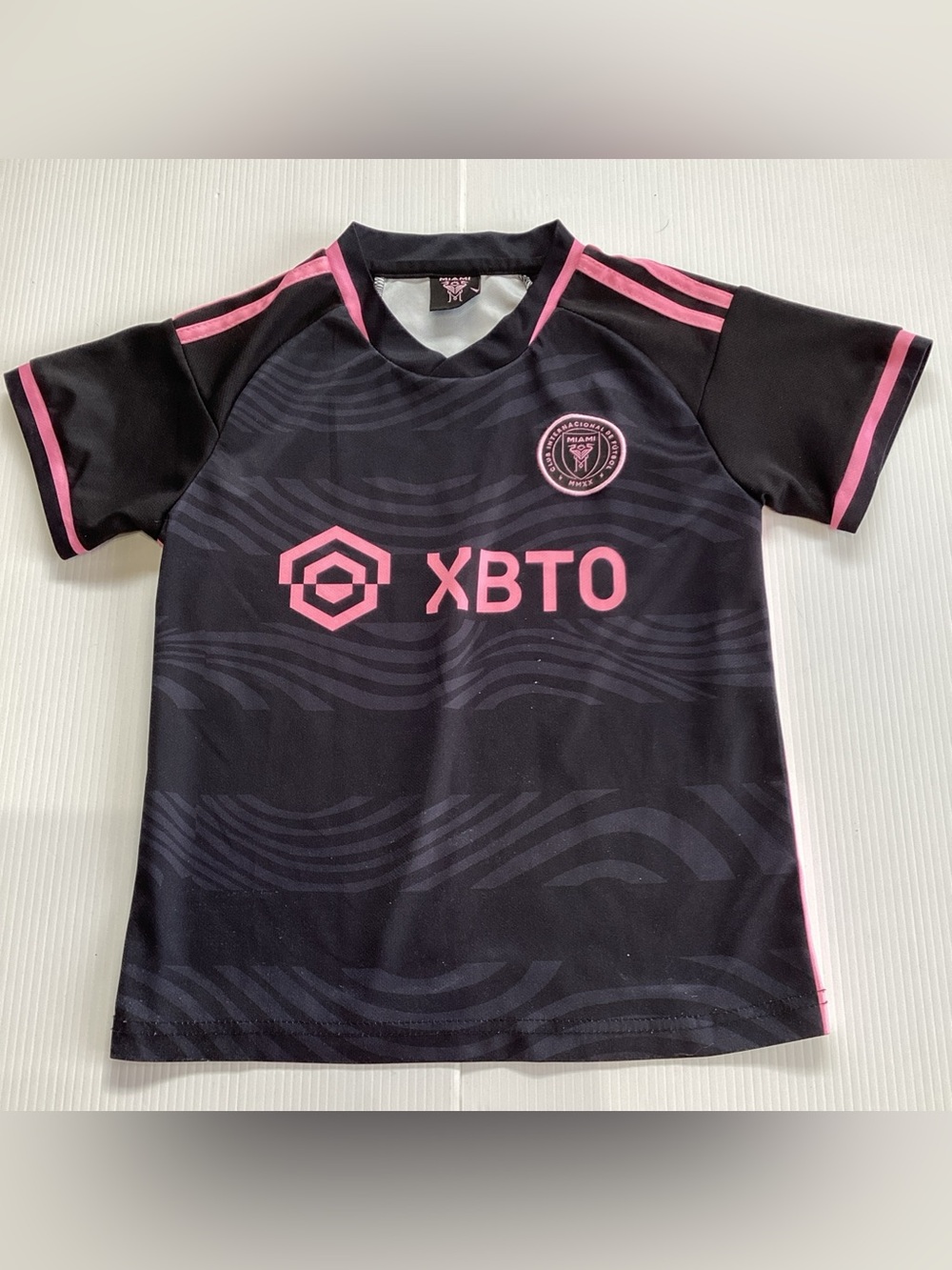 Kids Messi Black Pink Freedom To Dream #10 XBTO Miami Jersey SZ 20